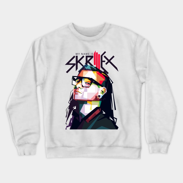 Skrillex Pop Art Crewneck Sweatshirt by dsatrio99